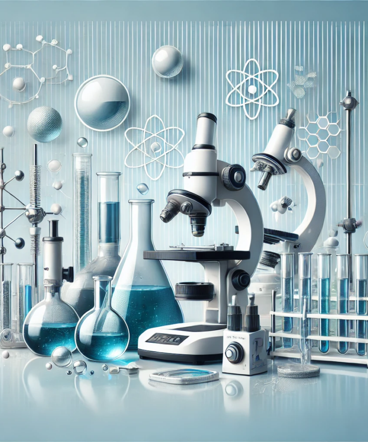 DALL·E 2025-04-14 13.01.32 - A professional banner for 'Maa Gouri Scientific and Research Centre Pvt. Ltd.', featuring laboratory chemicals, scientific equipment, and glassware. M
